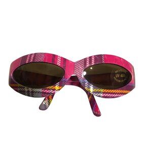 Colorful Plaid Sunglasses With UV400 Protection For Women